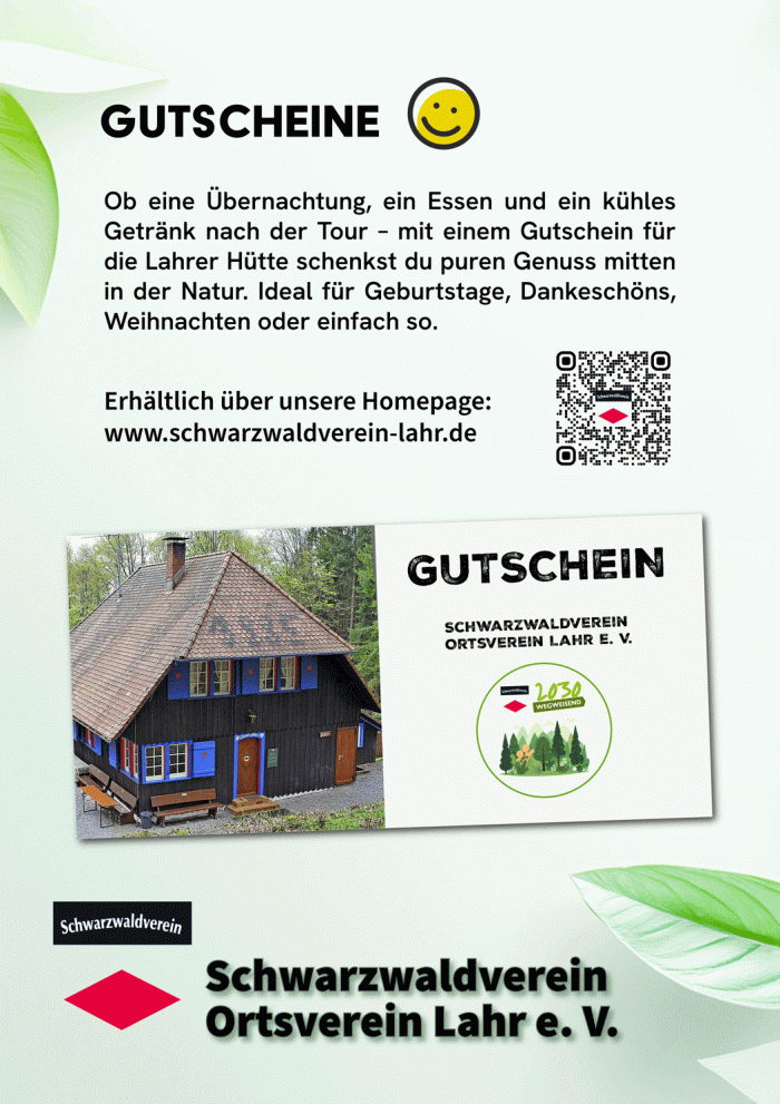 Flyer Gutscheine Lahrer Hütte